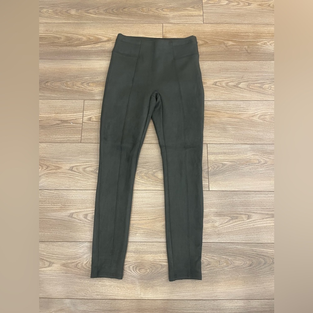 Spanx Olive Suede Leggings
